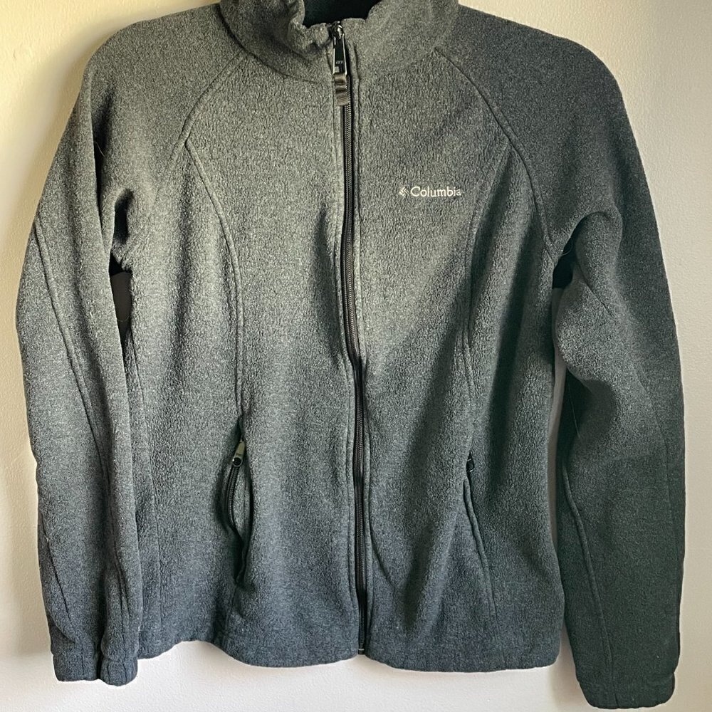 Columbia women's fleece full zip gray size Small - Picture 2 of 10